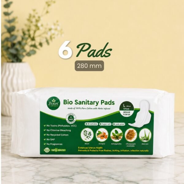 Bio Sanitary Pads L - 280mm Medium Flow (6 pads)