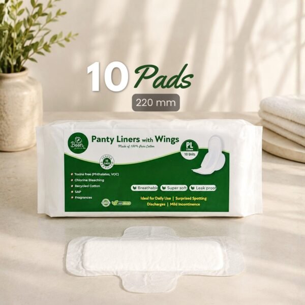 Bio Sanitary Pads Panty Liners(PL) 220mm with wings (10 pads)